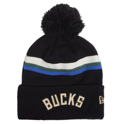 NEW ERA MILWAUKEE BUCKS '24 STATEMENT EDITION KNIT POM BEANIE