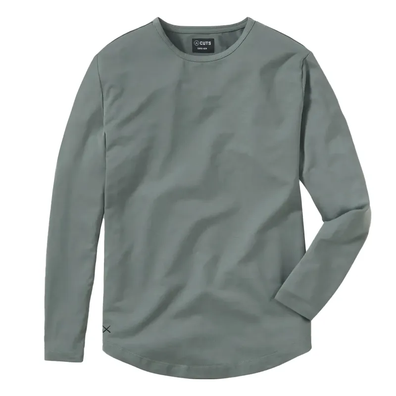 CUTS AO CURVE HEM LONG SLEEVE TEE    