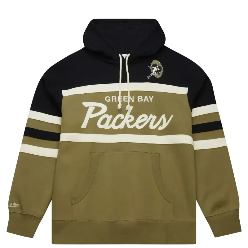 MITCHELL &amp; NESS GREEN BAY PACKERS HEAD COACH PULLOVER HOODIE    