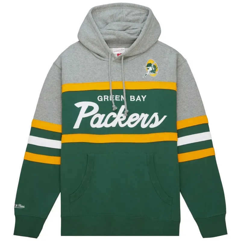 MITCHELL &amp; NESS GREEN BAY PACKERS HEAD COACH PULLOVER HOODIE    
