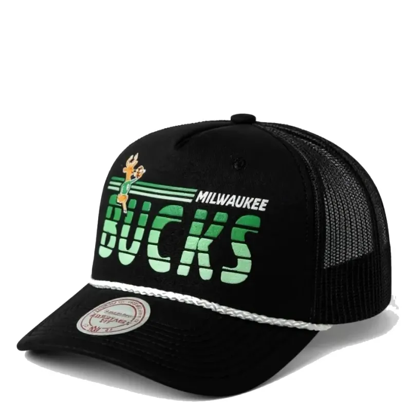 MITCHELL &amp; NESS MILWAUKEE BUCKS GRADED TRUCKER HAT