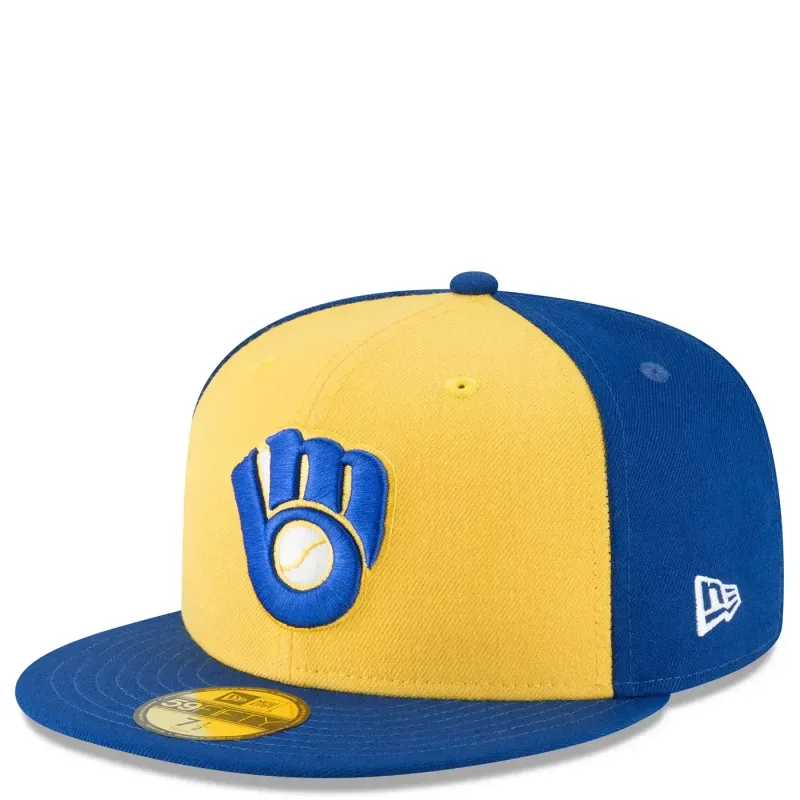 NEW ERA MILWAUKEE BREWERS COOPERSTOWN 59FIFTY FITTED HAT 