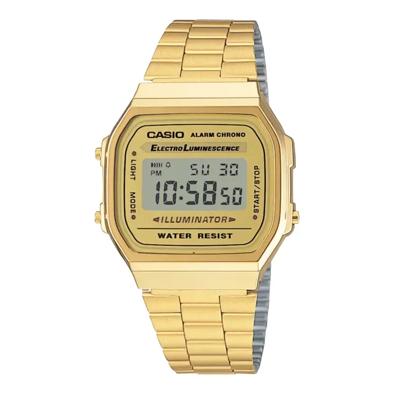 Casio A158WEGV-9A Vintage Watch - Gold