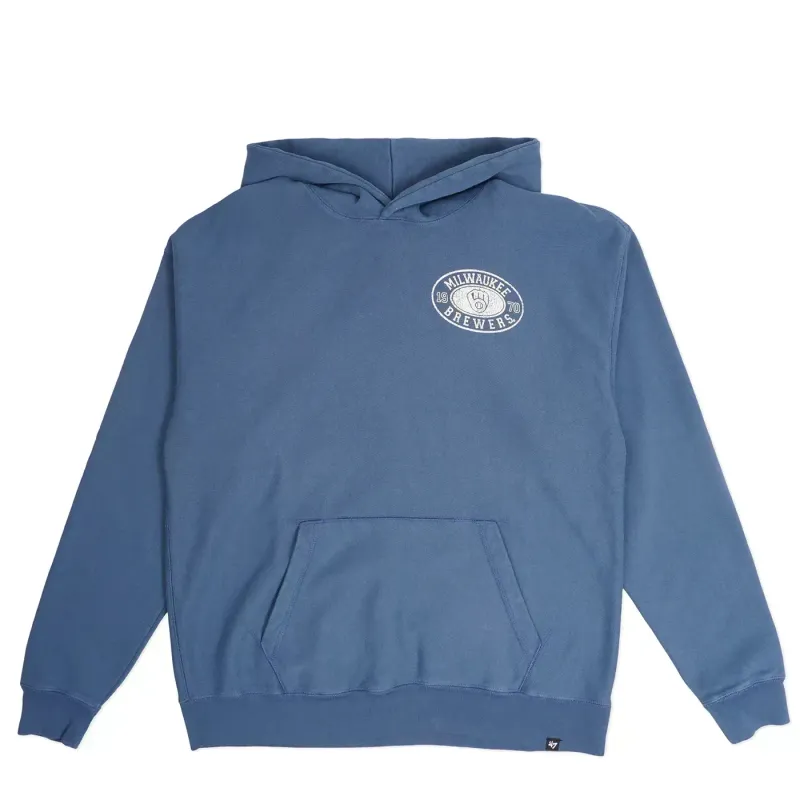 '47 BRAND MILWAUKEE BREWERS DUSTED HOOKLINE RIVER HOODIE    