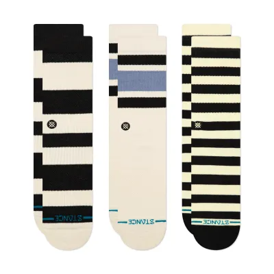 STANCE FRED COTTON CREW 3-PACK SOCKS 