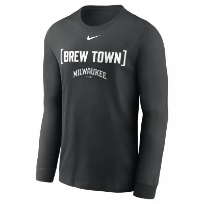 NIKE MILWAUKEE BREWERS BREW TOWN LONG SLEEVE TEE   