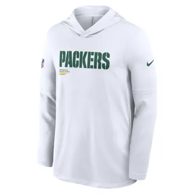 NIKE GREEN BAY PACKERS DRI-FIT SIDELINE PERFORMANCE PULLOVER HOODIE   