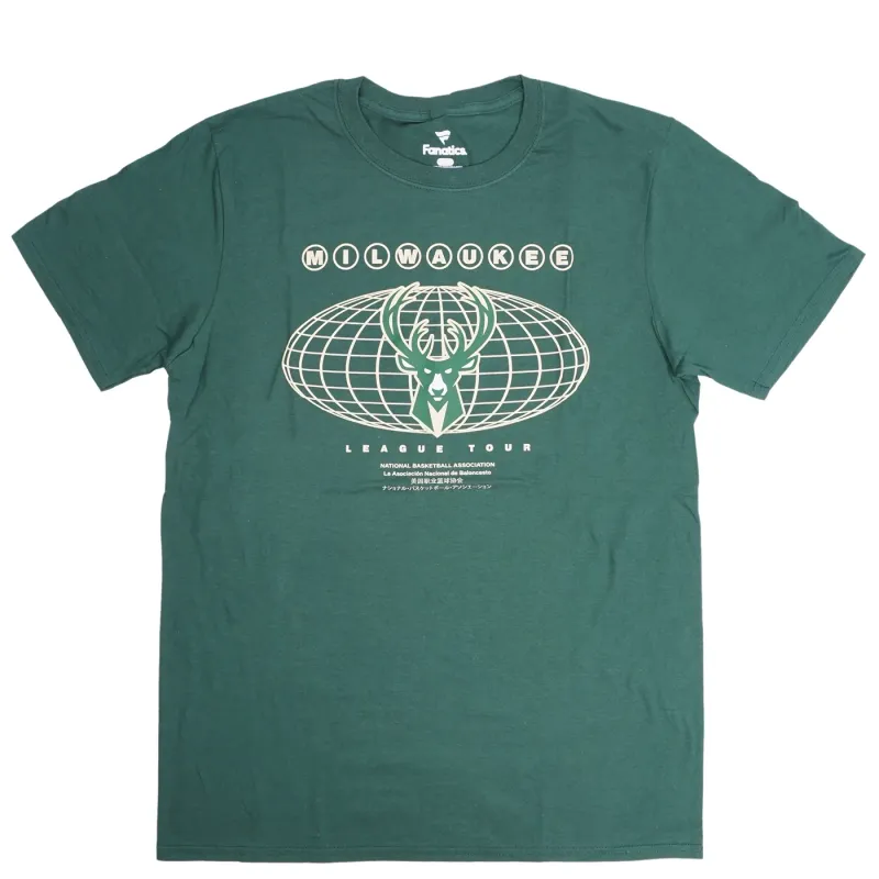 FANATICS MILWAUKEE BUCKS LEAGUE TOUR TEE  