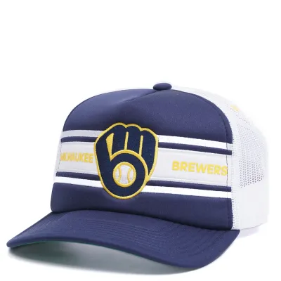 MITCHELL &amp; NESS MILWAUKEE BREWERS SIDELINE TRUCKER HAT