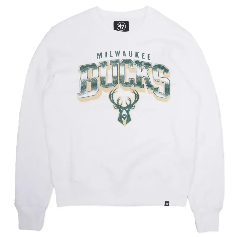 '47 BRAND MILWAUKEE BUCKS SPOTLIGHT HEADLINE CREWNECK SWEATSHIRT   