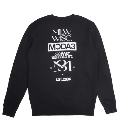 MODA3 LOGO MASH CREWNECK SWEATSHIRT    