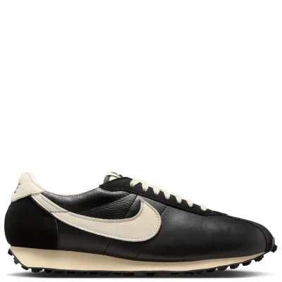 Lateral side view of Nike LD-1000 Premium featuring Coconut Milk Swoosh and retro running profile.