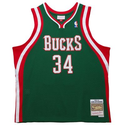 MITCHELL &amp; NESS MILWAUKEE BUCKS GIANNIS '13-14 SWINGMAN JERSEY