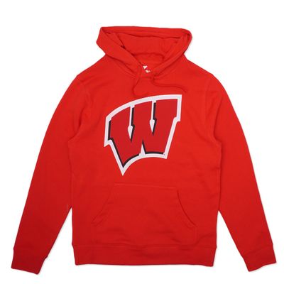 FANATICS WISCONSIN BADGERS APPLIQUE PULLOVER HOODIE  