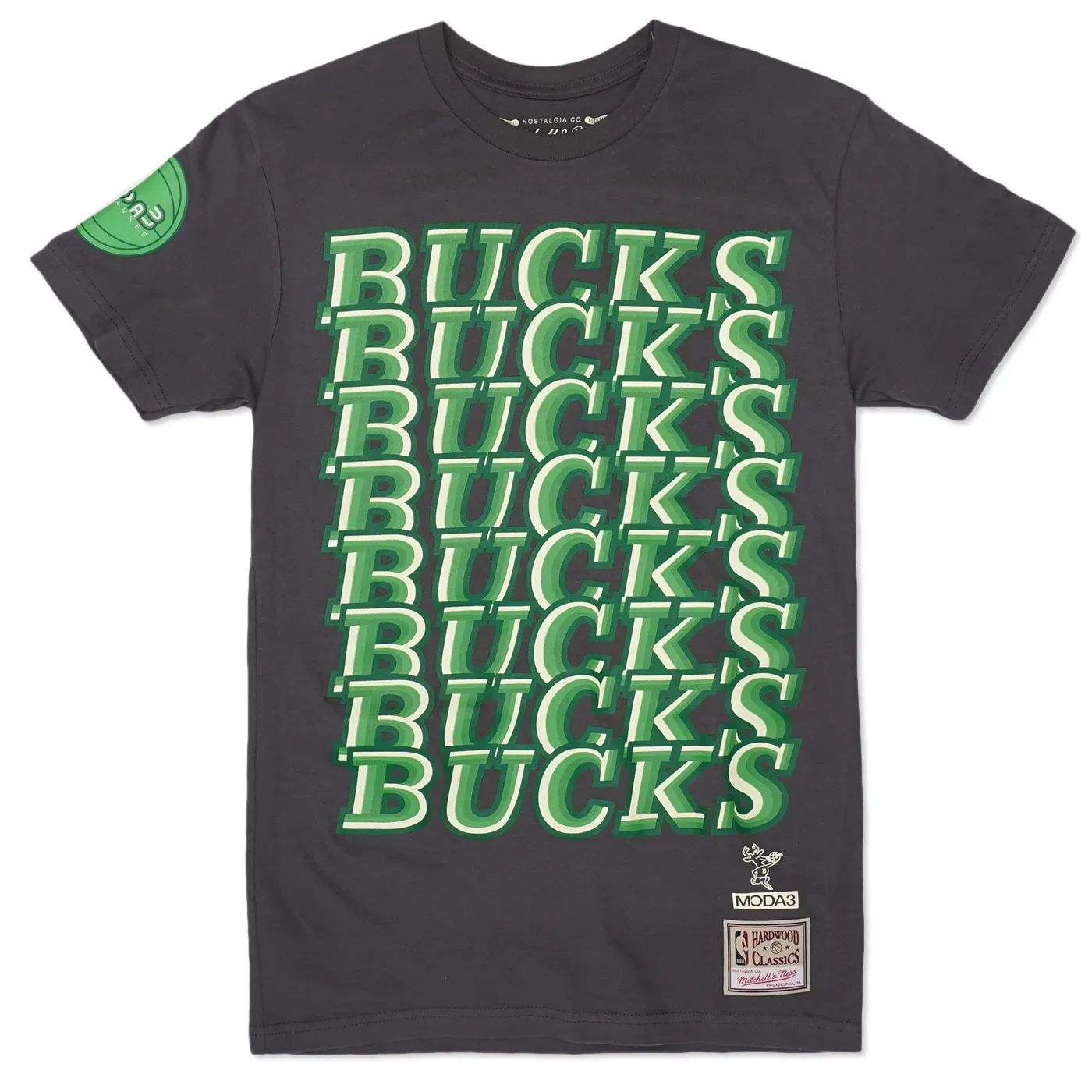 MITCHELL &amp; NESS X MODA3 BUCKS HOMECOURT REPEAT TEE 