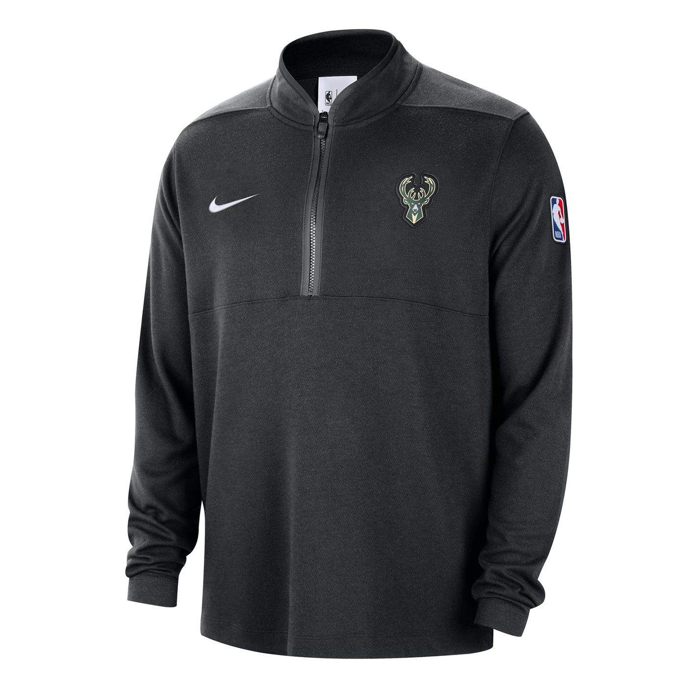 NIKE MILWAUKEE BUCKS DRI-FIT 1/2-ZIP LONGSLEEVE TOP       