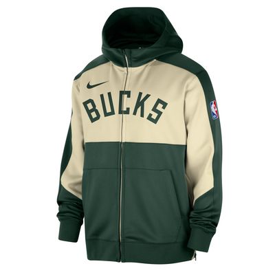 NIKE MILWAUKEE BUCKS DRI-FIT SHOWTIME FULL- ZIP HOODIE     