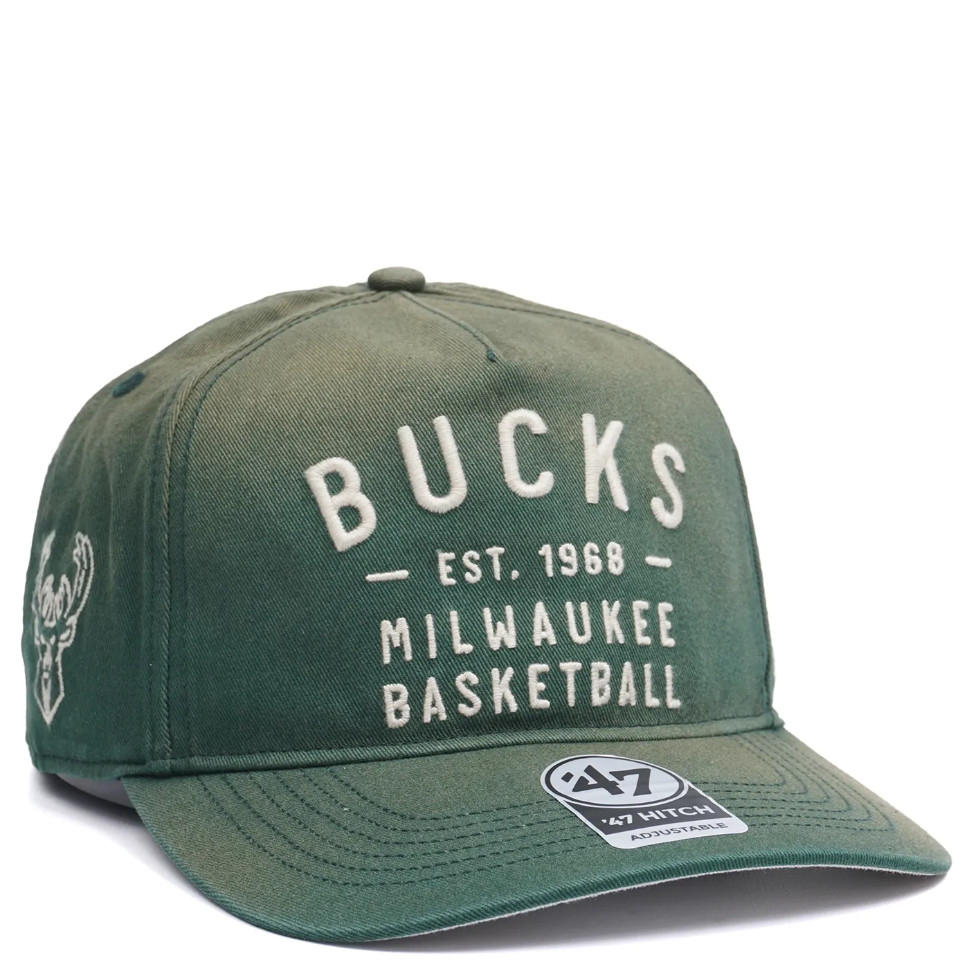 '47 BRAND MILWAUKEE BUCKS DUSTED LARAMIE HITCH RELAXED FIT HAT