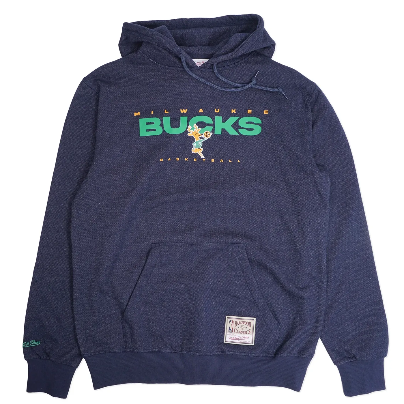 MITCHELL &amp; NESS MILWAUKEE BUCKS WASHED FLEECE PULLOVER HOODIE      