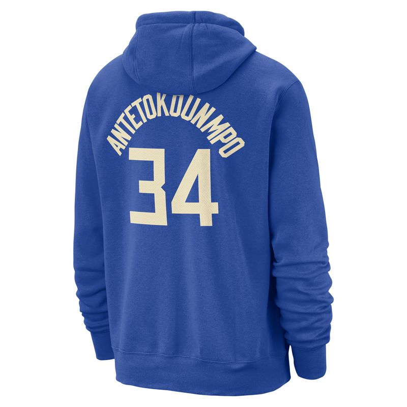NIKE MILWAUKEE BUCKS GIANNIS CITY EDITION NAME &amp; NUMBER CLUB HOODIE     