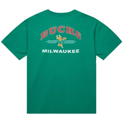 MITCHELL & NESS MILWAUKEE BUCKS DOUBLE HIT POCKET TEE MITCHELL & NESS MILWAUKEE BUCKS DOUBLE HIT POCKET TEE