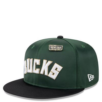 NEW ERA MILWAUKEE BUCKS SATIN 59FIFTY FITTED HAT 