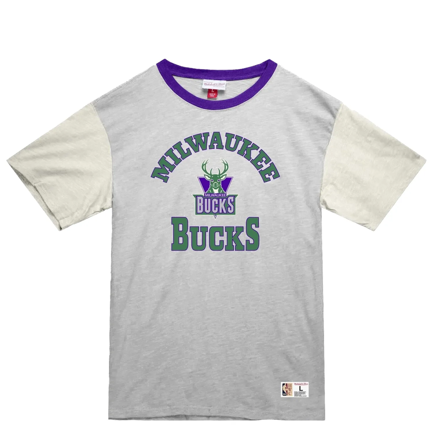 MITCHELL &amp; NESS MILWAUKEE BUCKS HERITAGE COLLECTION PREMIUM TEE