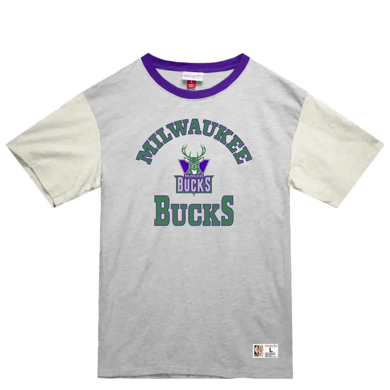 MITCHELL &amp; NESS MILWAUKEE BUCKS HERITAGE COLLECTION PREMIUM TEE