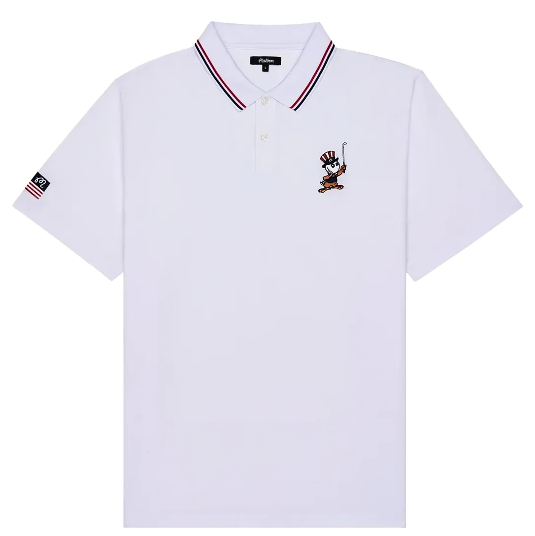 MALBON GOLF EAGLE BUCKETS PIQUE POLO SHIRT    