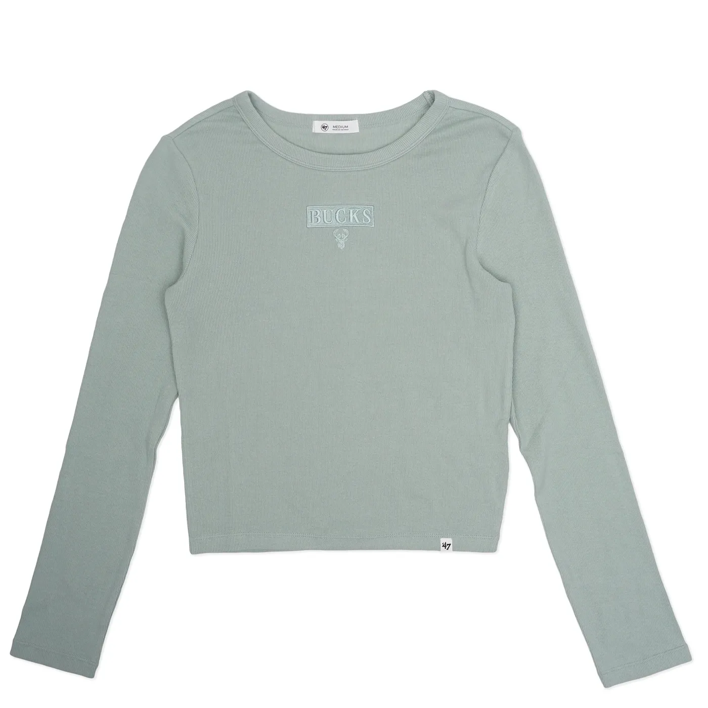 '47 BRAND MILWAUKEE BUCKS WOMEN'S MELLOW BABY RIB LONG SLEEVE SHIRT  