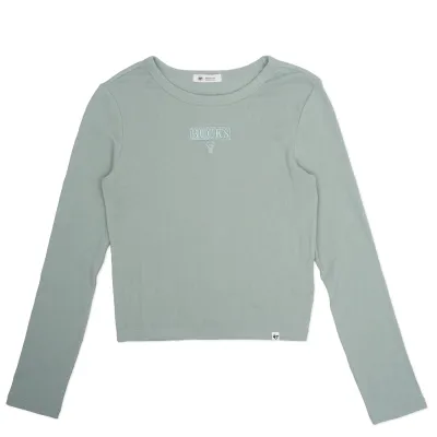 '47 BRAND MILWAUKEE BUCKS WOMEN'S MELLOW BABY RIB LONG SLEEVE SHIRT  