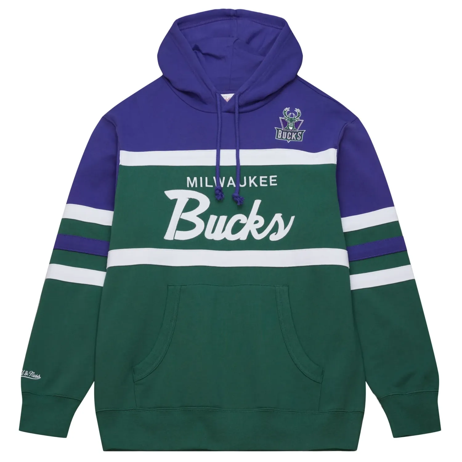 MITCHELL &amp; NESS MILWAUKEE BUCKS HEAD COACH PULLOVER HOODIE 