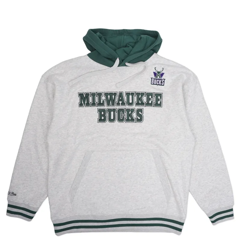 MITCHELL &amp; NESS MILWAUKEE BUCKS OFF SEASON PULLOVER HOODIE