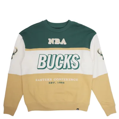 '47 BRAND MILWAUKEE BUCKS BREEZE BY MAXIMALIST CREWNECK SWEATSHIRT 