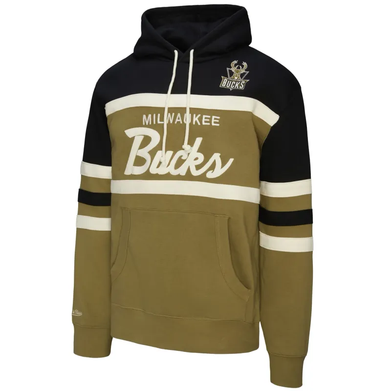 MITCHELL &amp; NESS MILWAUKEE BUCKS HEAD COACH PULLOVER HOODIE   