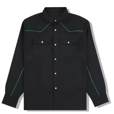 PLEASURES NYLON WESTERN BUTTON UP SHIRT PLEASURES NYLON WESTERN BUTTON UP SHIRT