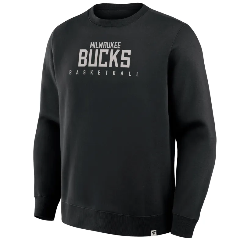 FANATICS MILWAUKEE BUCKS DEFENSIVE ROTATION DRILL CREWNECK SWEATSHIRT