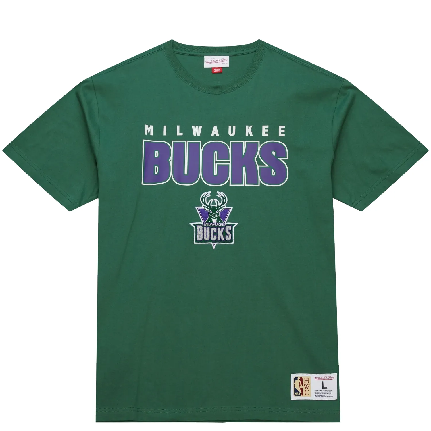 MITCHELL &amp; NESS MILWAUKEE BUCKS THROW IT BACK PREMIUM TEE