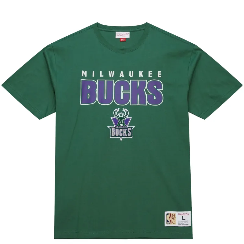 MITCHELL &amp; NESS MILWAUKEE BUCKS THROW IT BACK PREMIUM TEE
