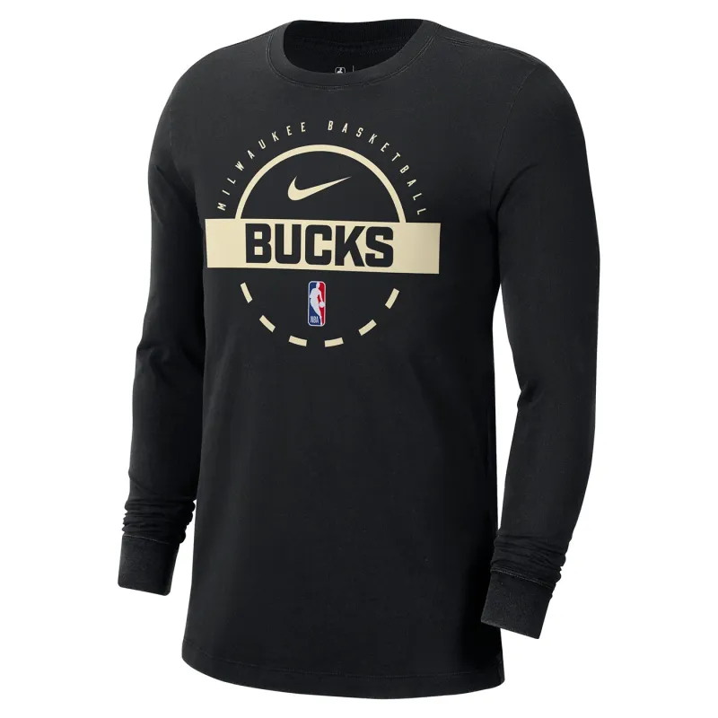 NIKE MILWAUKEE BUCKS '25-26 PRACTICE LONG SLEEVE TEE