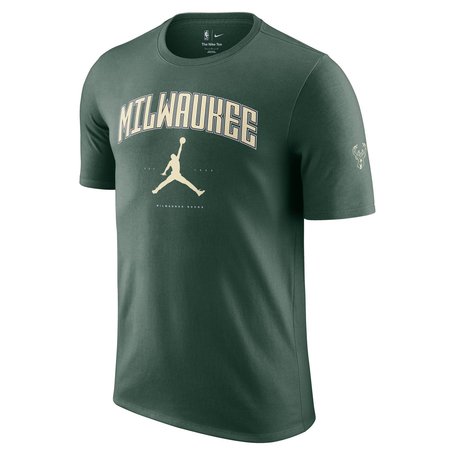 NIKE MILWAUKEE BUCKS CITIES ESSENTIAL JORDAN TEE