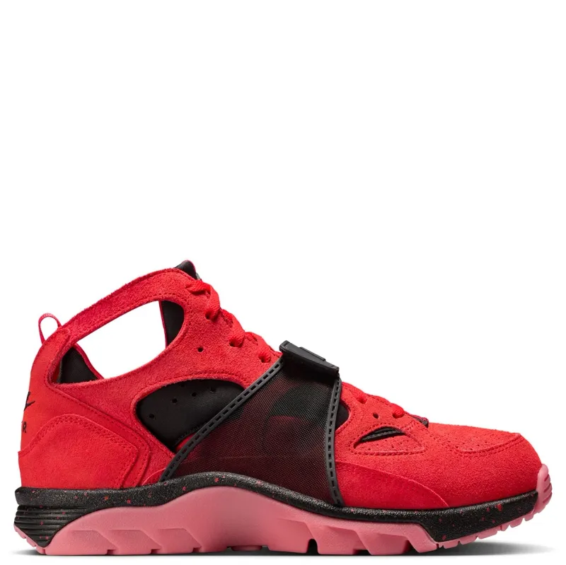 Side profile showcasing layered materials and Huarache cutouts