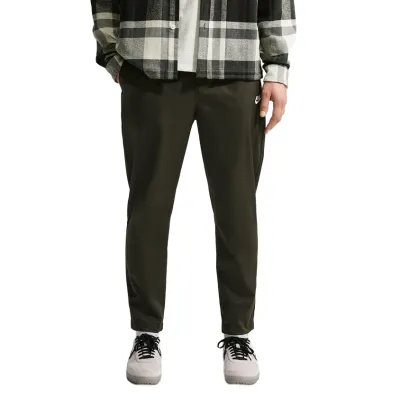 Close-up of tapered leg opening on Nike woven pants