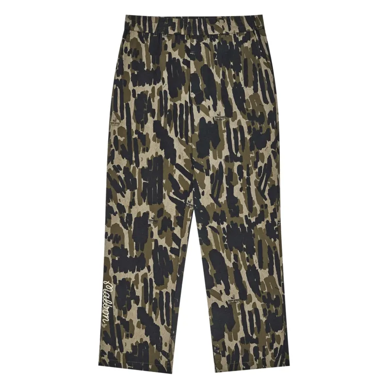 Malbon Golf Condor Tour Divot Camo Pant Bark Camo front flat lay
