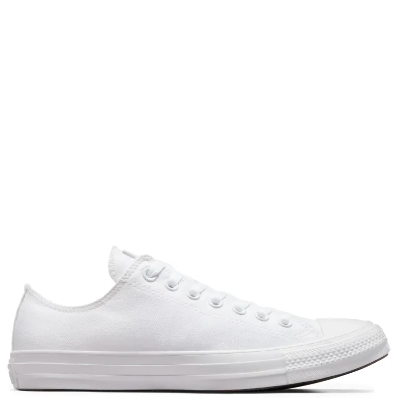Converse Chuck Taylor All Star White Monochrome side profile on white background