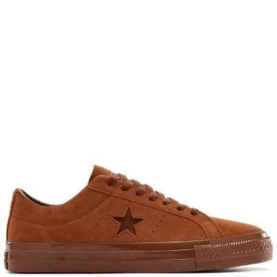 Side profile of Converse One Star Pro Mono in Unearthed suede