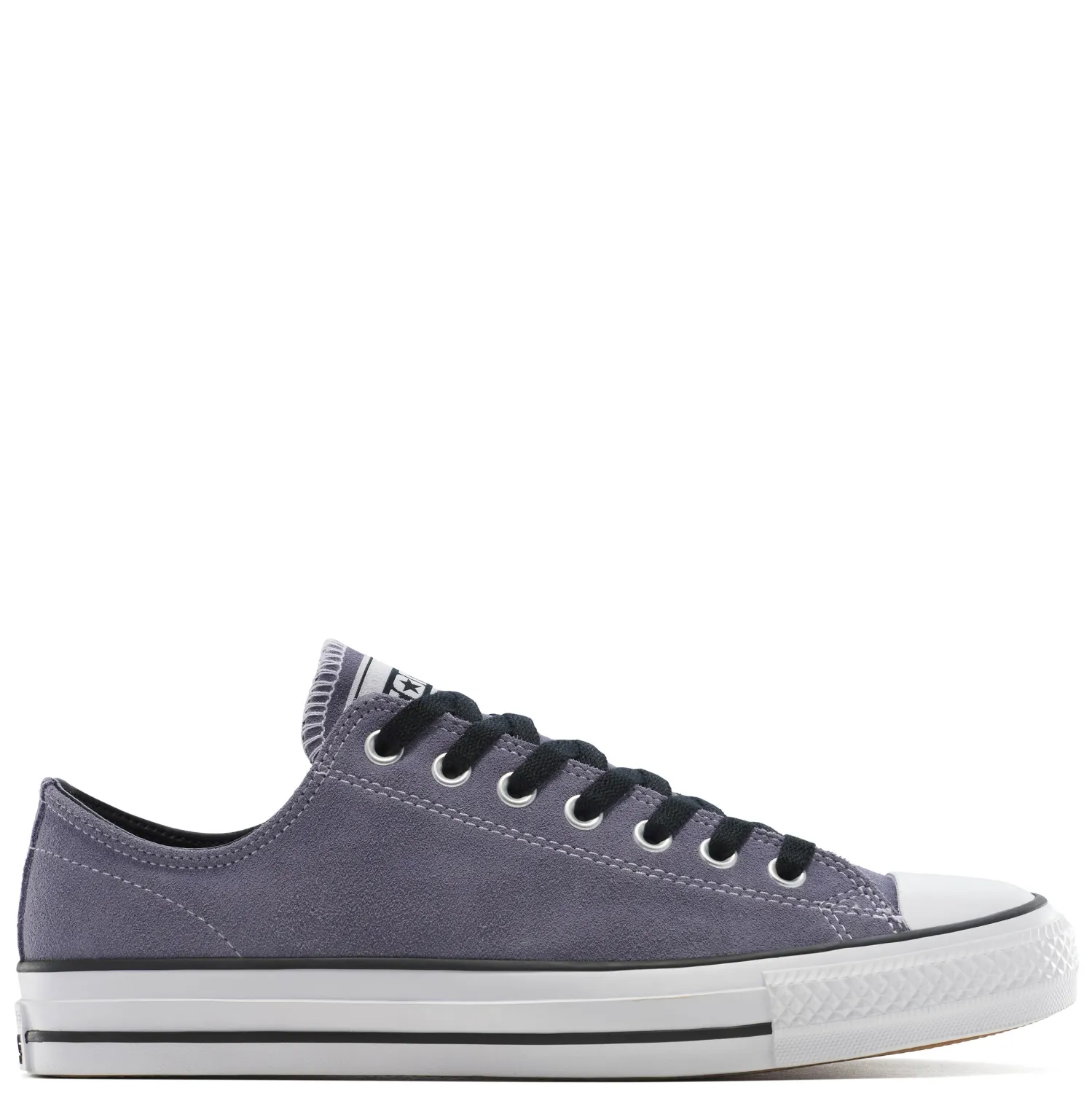 Side view of Converse Chuck Taylor All Star Pro Suede sneakers in Thunder Whale grey