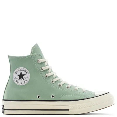 Side profile of Converse Chuck 70 High in Thyme Again with egret midsole