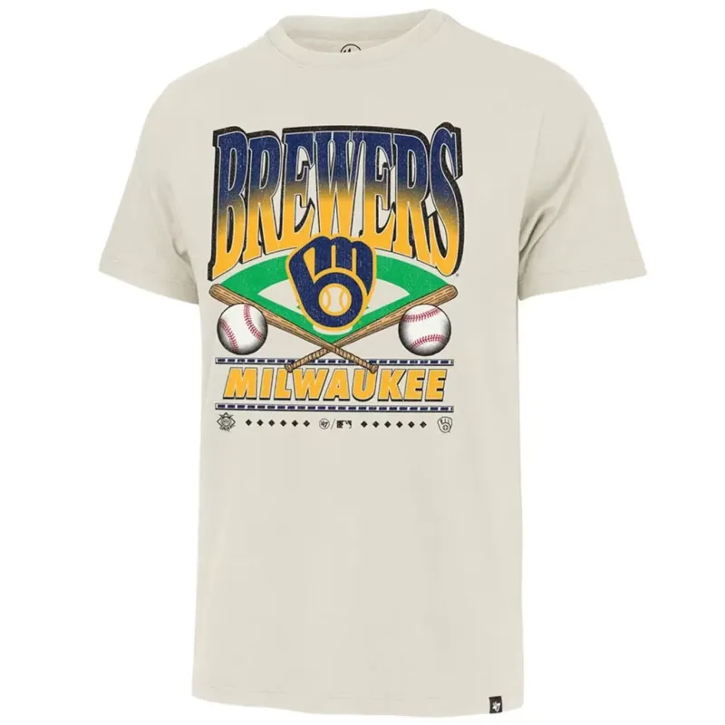 '47 BRAND MILWAUKEE BREWERS STRAIGHT SHOT TWO FRANKLIN TEE