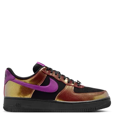 Medial side profile of Black/Bold Berry-Gold Air Force 1